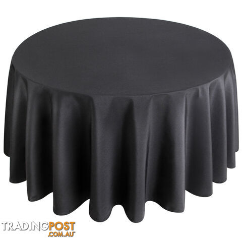 4 Pcs Wedding Table Cloth Round 229cm Black - photo 4 of 9