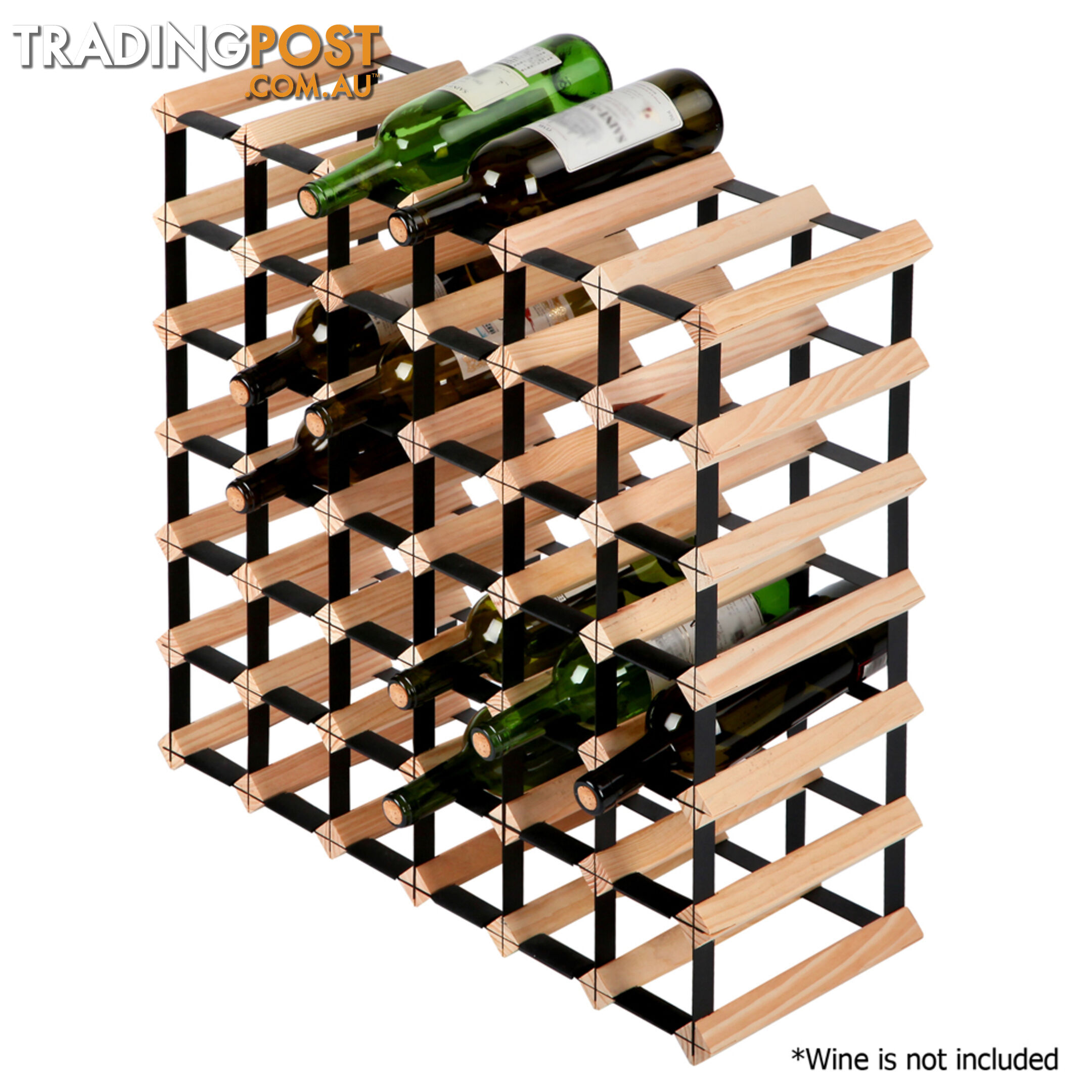 42 Bottles Timber Wine Rack Wooden Shelf Cellar Storage Vintry Stand Cabinet