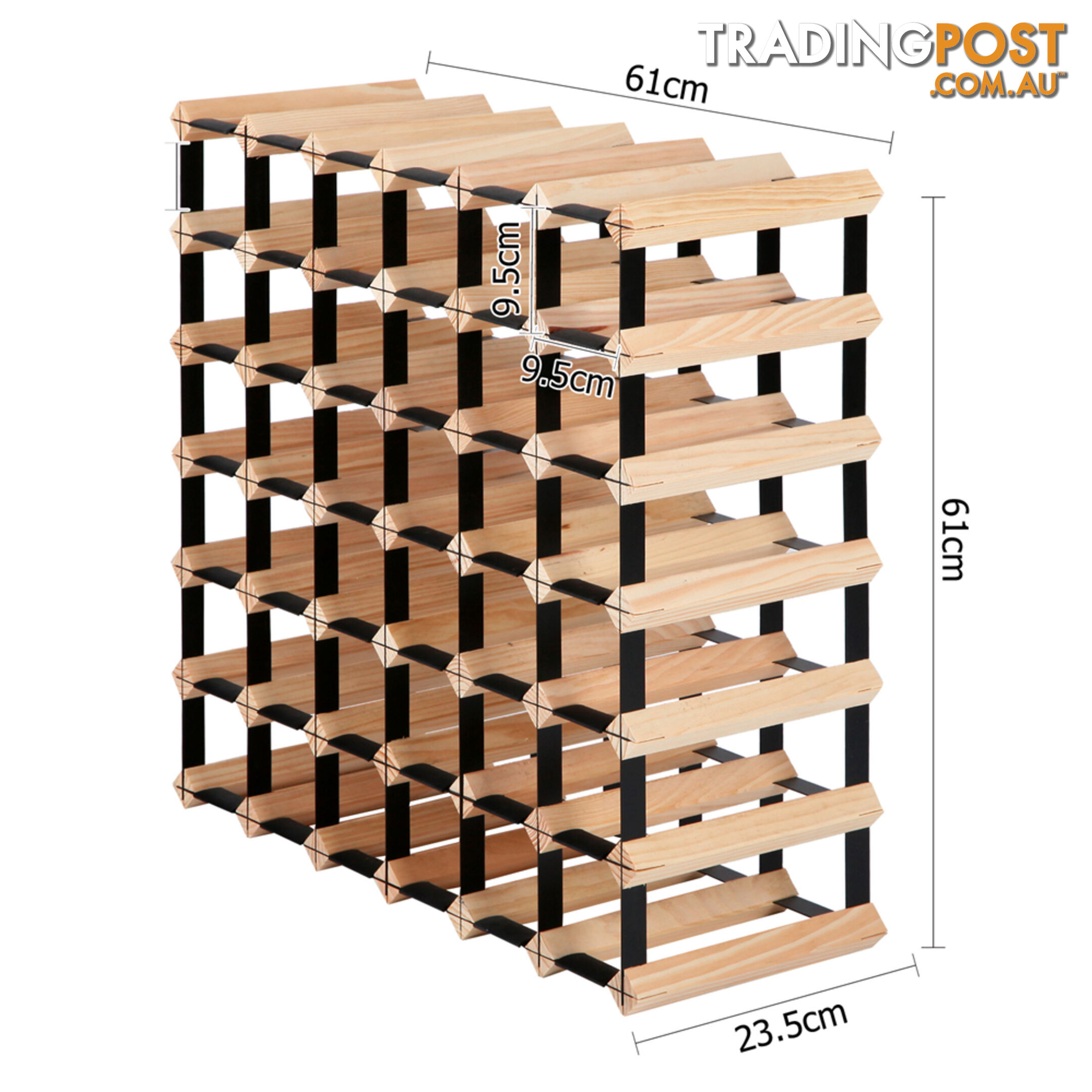 42 Bottles Timber Wine Rack Wooden Shelf Cellar Storage Vintry Stand Cabinet