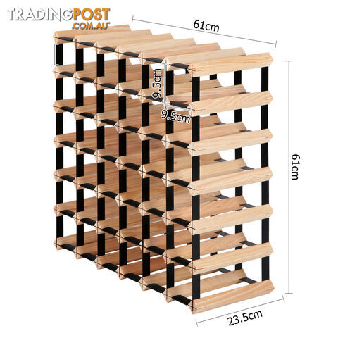 42 Bottles Timber Wine Rack Wooden Shelf Cellar Storage Vintry Stand Cabinet