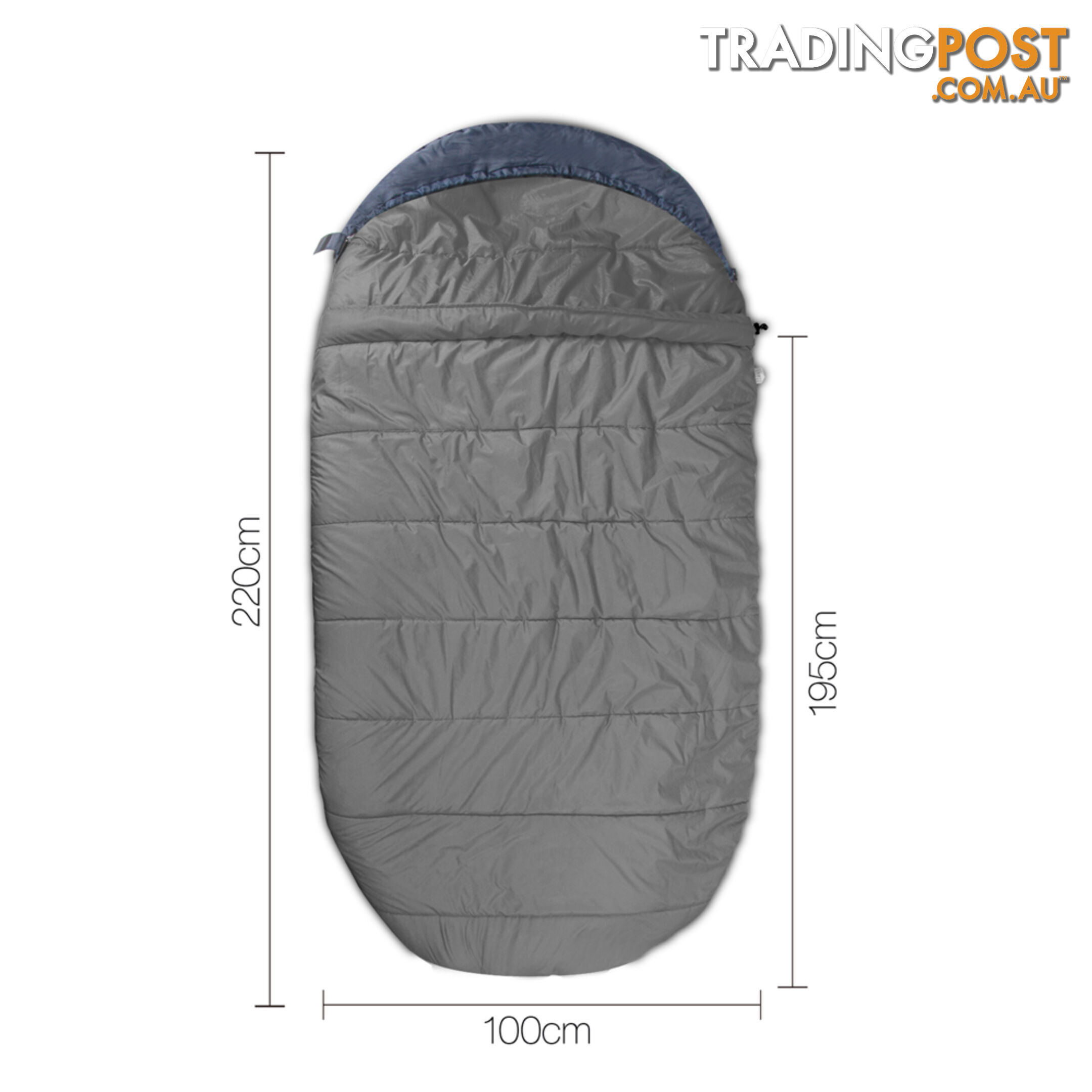 Wesshiorn Pebble-shaped Extra Large Sleeping Bag Navy