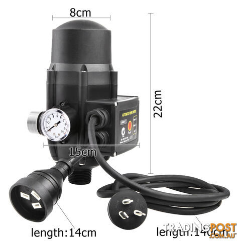 Adjustable Pressure Switch Water Pump Controller Black