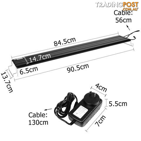 Blue White Fish Aquarium Tank LED Light 24W Tube Aqua Tank Marine Sea Reef 90cm - photo 2 of 9