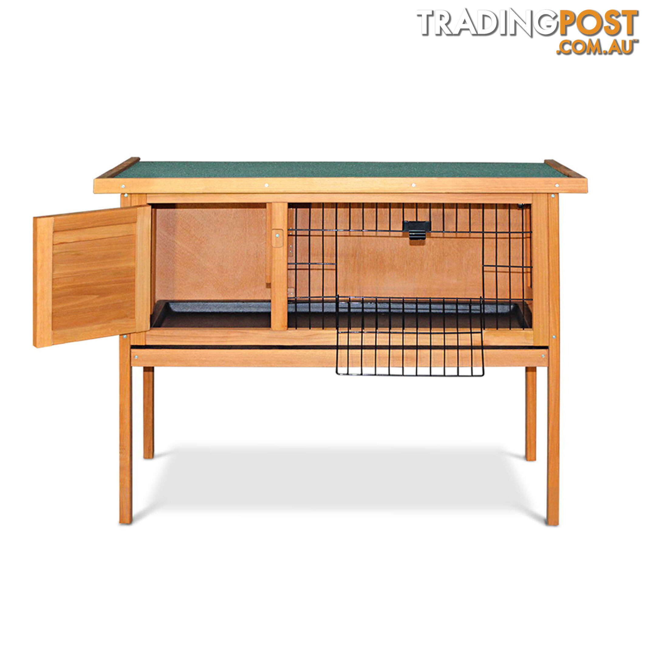 Rabbit Hutch with Hinged Lid