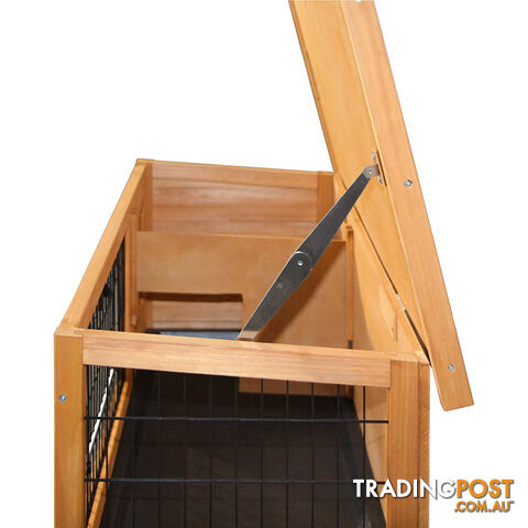 Rabbit Hutch with Hinged Lid