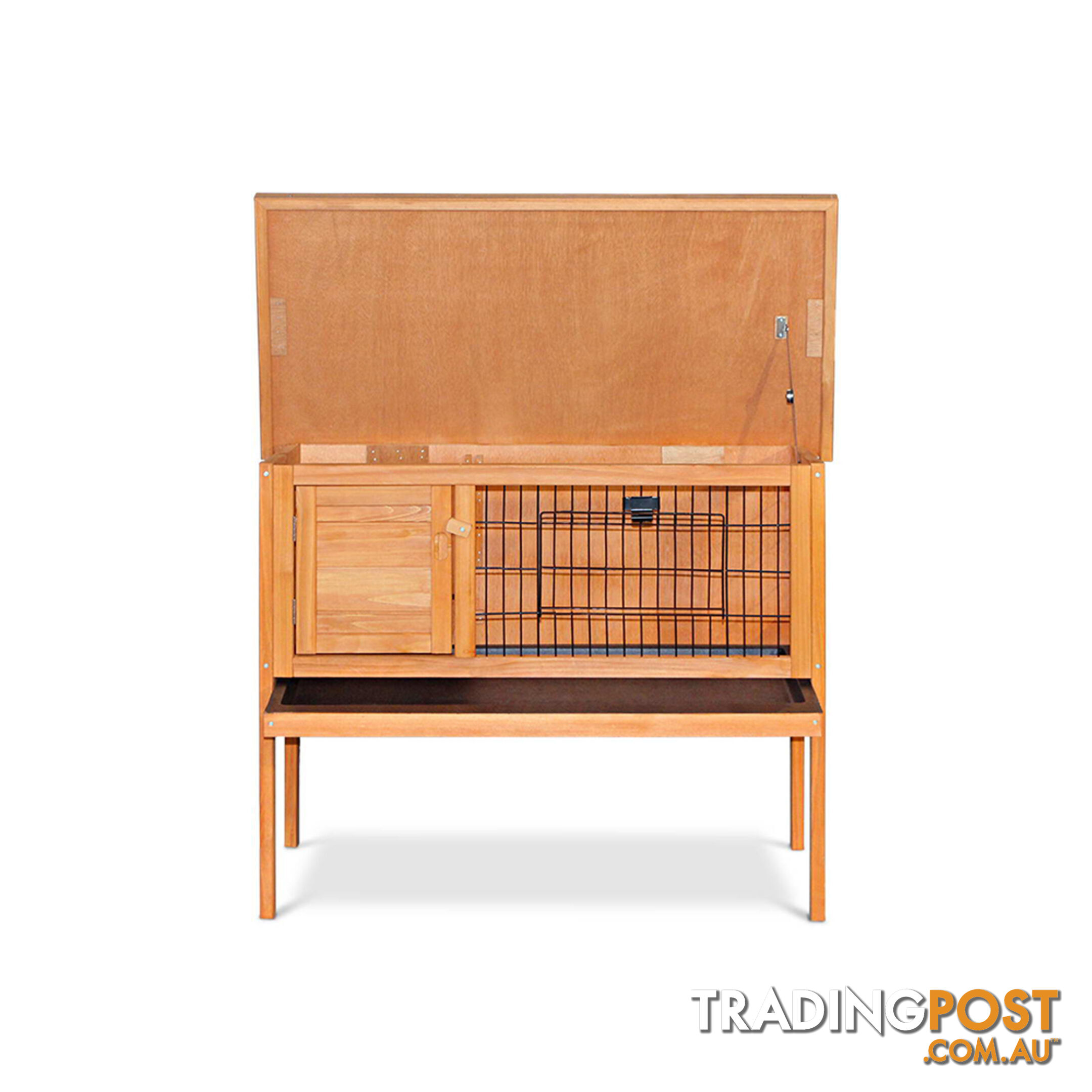 Rabbit Hutch with Hinged Lid