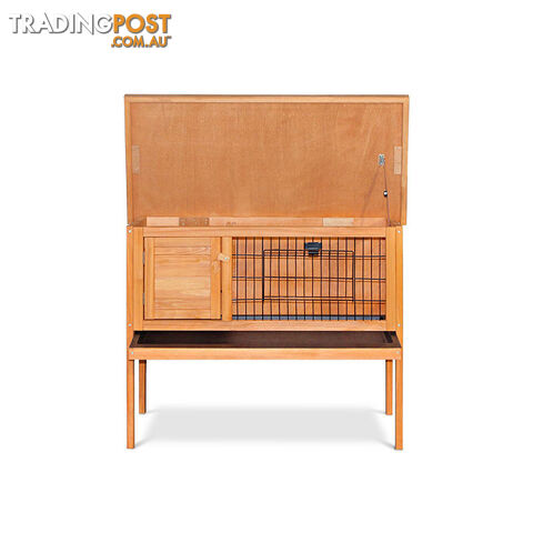 Rabbit Hutch with Hinged Lid