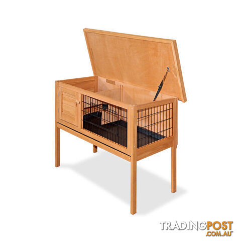 Rabbit Hutch with Hinged Lid