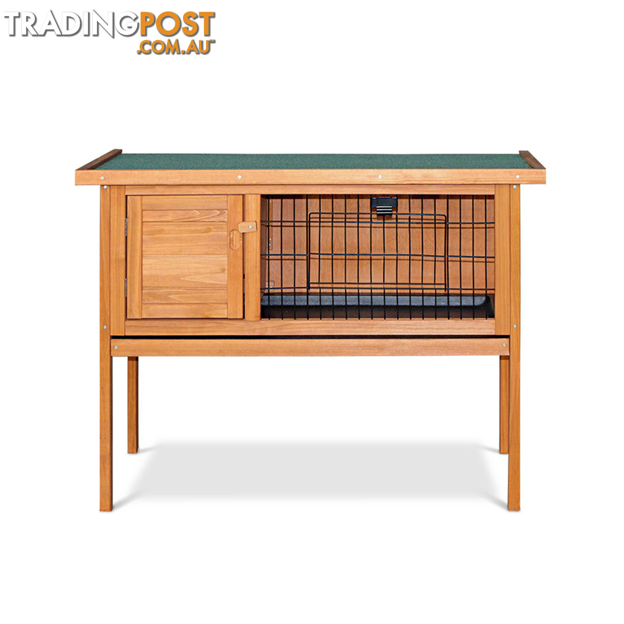 Rabbit Hutch with Hinged Lid