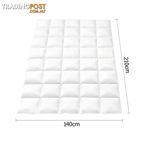 Luxury Summer Duck Feathers Down Quilt 350GSM Single Size Doona - photo 2 of 9
