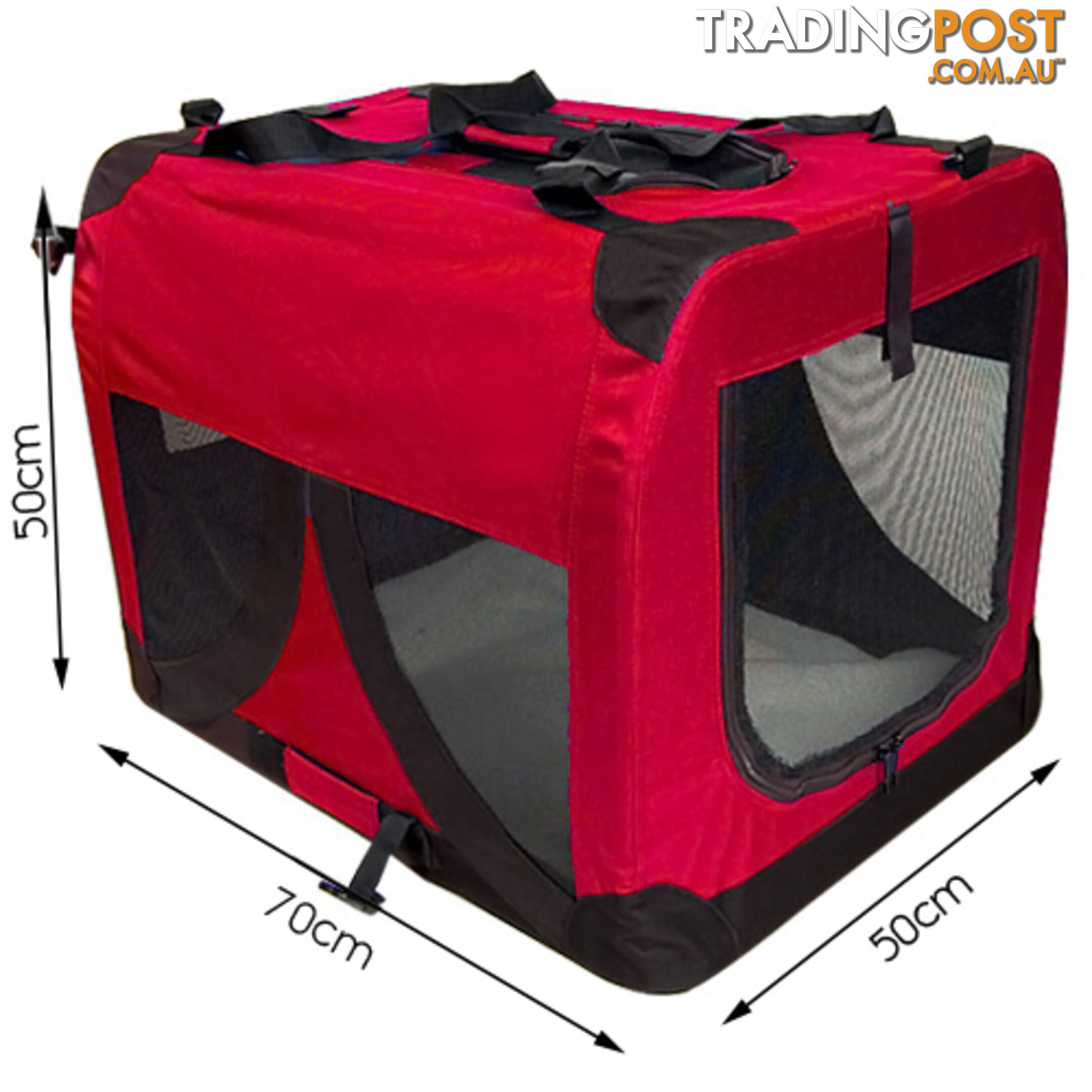Large Portable Pet Soft Cage Puppy Dog Cat Crate Carrier Foldable Kennel Red
