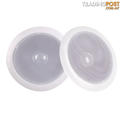 2 x 6&#34; 80W Wall Ceiling Speakers Indoor Outdoor Home Theatre Audio Stereo System