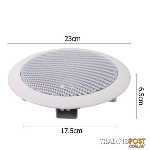 2 x 6" 80W Wall Ceiling Speakers Indoor Outdoor Home Theatre Audio Stereo System - photo 2 of 4