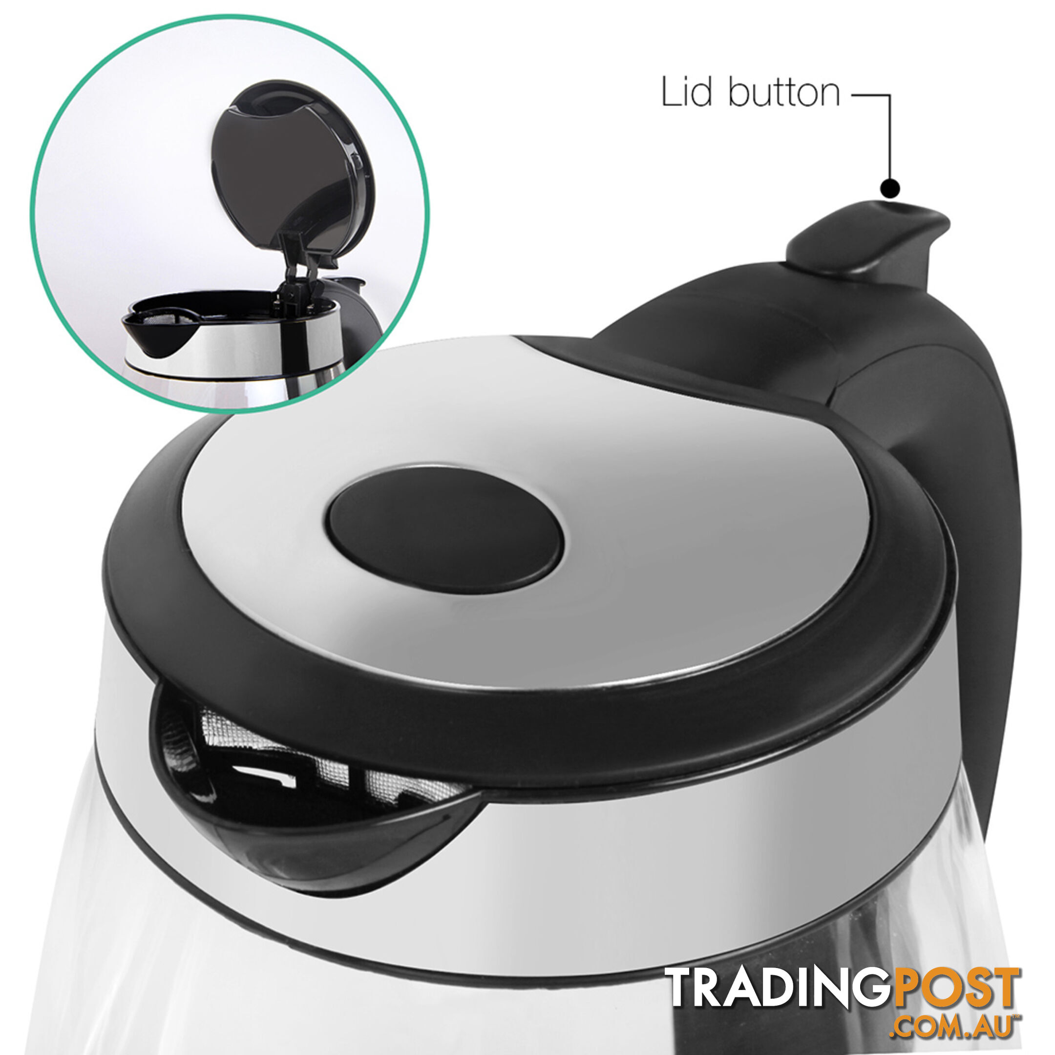 1.7L Electric Cordless LED Glass Kettle Kitchen Water Tea Boiler Jug Pot 2200W