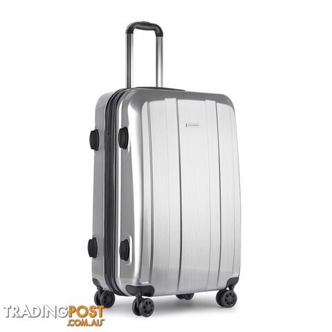 28&#34; Hard Shell Luggage 4 Wheels Suitecase TSA Lock Travel Carry On Bag Silver