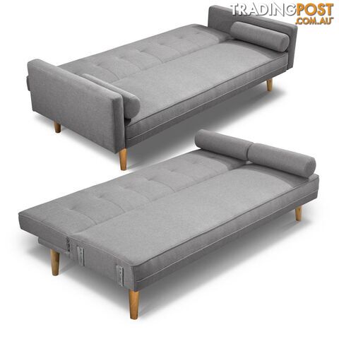 3 Seater Faux Linen Fabric Sofa