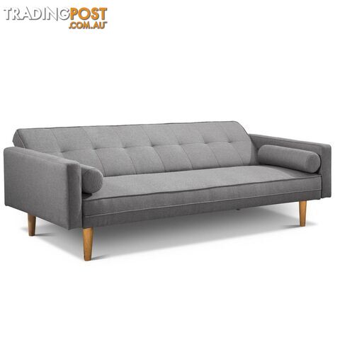 3 Seater Faux Linen Fabric Sofa