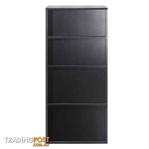 6 Storage Shelf Office Computer Desk Black