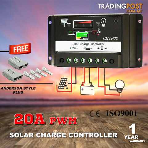 20A 12V-24V PWM Solar Panel Regulator Charge Controller MPPT 10A 30A