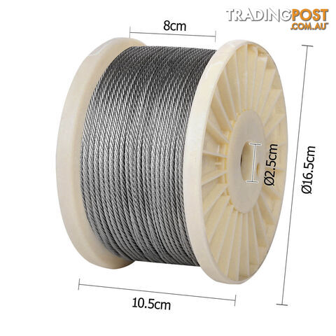 316 Marine Stainless Steel Wire Rope 7x7 Balustrade Decking Fence Cable 200M