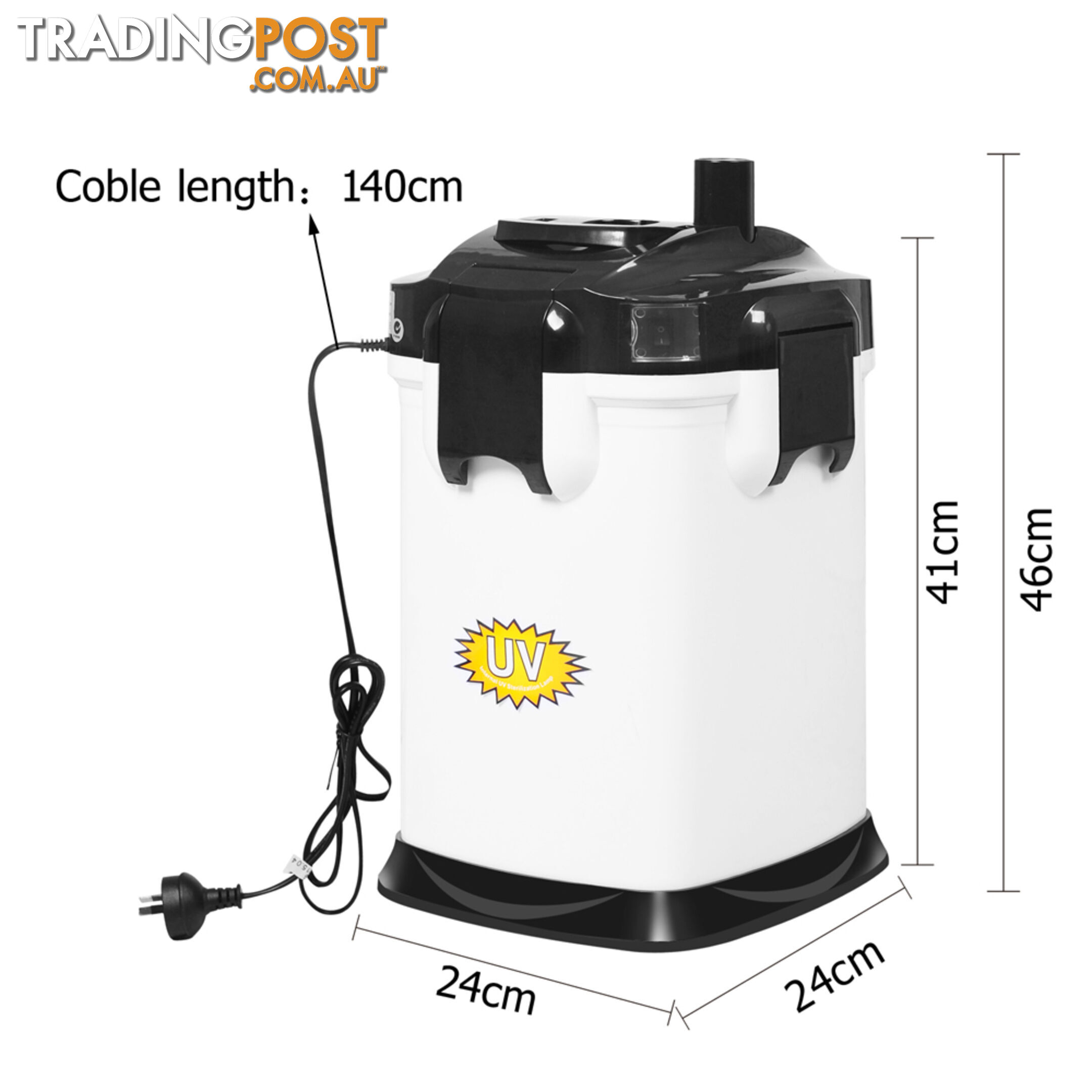 Aquarium Fish Tank External Canister Filter 2200LPH White