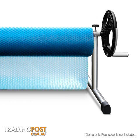 Adjustable Solar Swimming Pool Cover Roller Blanket Reel Non Slip Spin Wheel