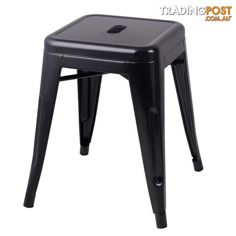 Set of 4 Replica Tolix Kitchen Bar Stool 46cm Black