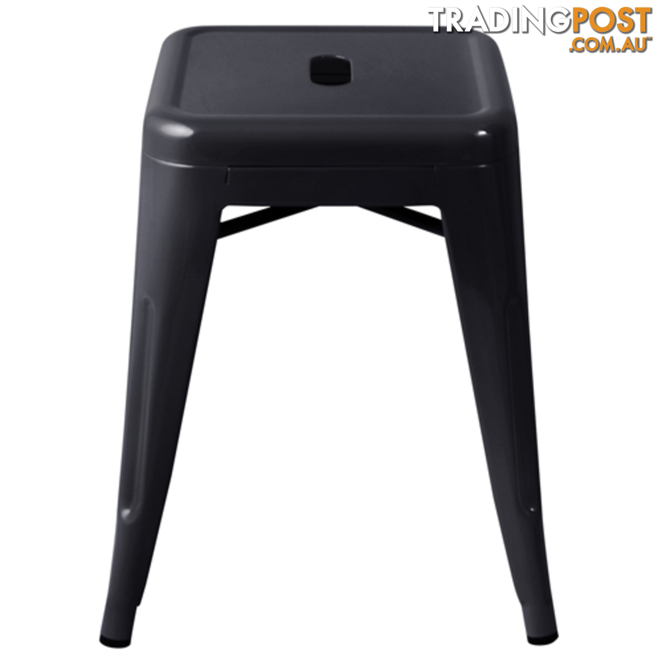 Set of 4 Replica Tolix Kitchen Bar Stool 46cm Black