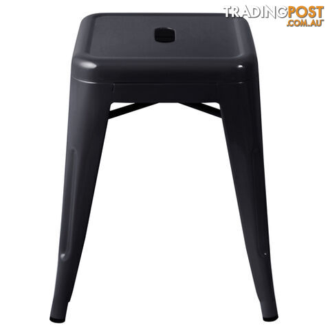 Set of 4 Replica Tolix Kitchen Bar Stool 46cm Black