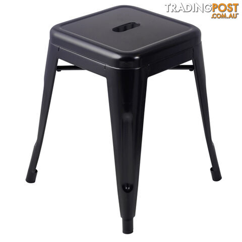 Set of 4 Replica Tolix Kitchen Bar Stool 46cm Black