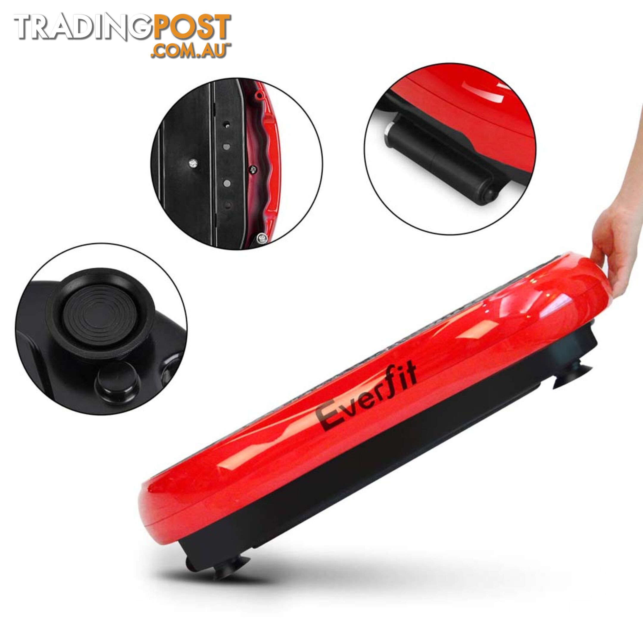 Slim Vibration Plate 1000W Exercise Fitness Massage Body Shape Power Plate Red