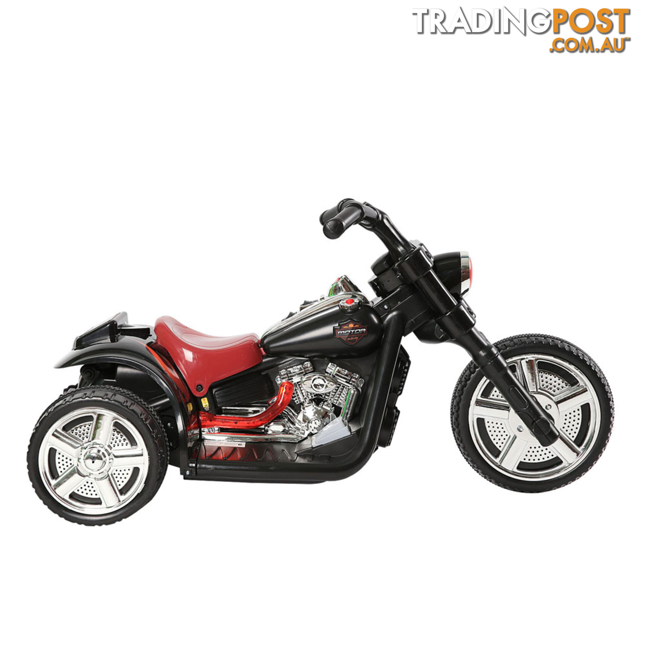 Kids Ride On Motorbike Harley Style Electric Motorcycle Toy Bike Car Black