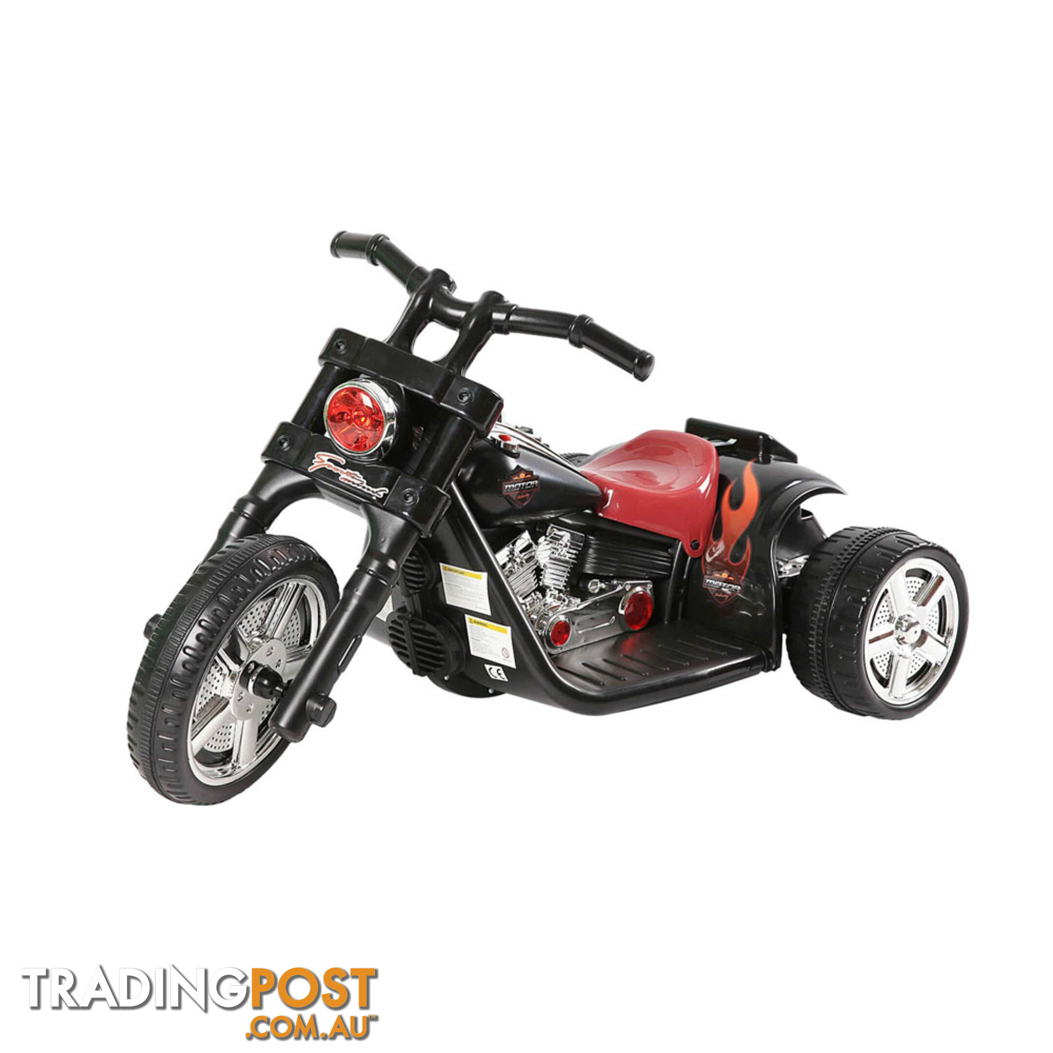 Kids Ride On Motorbike Harley Style Electric Motorcycle Toy Bike Car Black