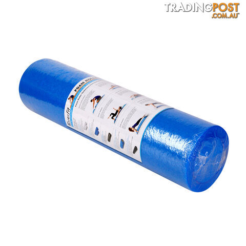 45cm EPE Foam Roller Yoga Gym Pilates Physio Stick Exercise Back Massage Blue