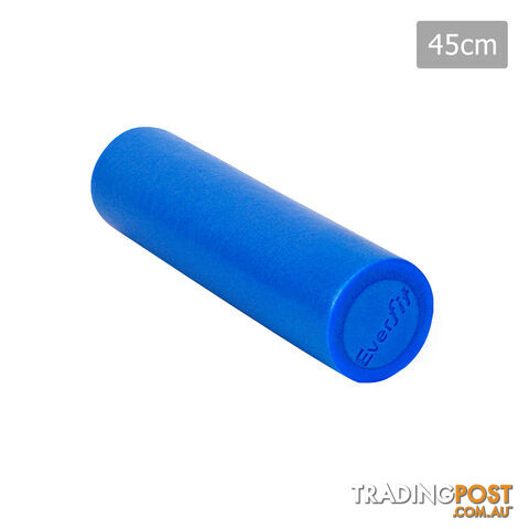 45cm EPE Foam Roller Yoga Gym Pilates Physio Stick Exercise Back Massage Blue