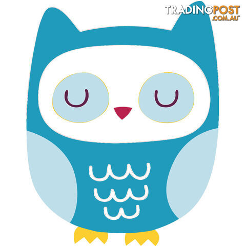 Blue Owl Wall Stickers - Totally Movable and Reusable
