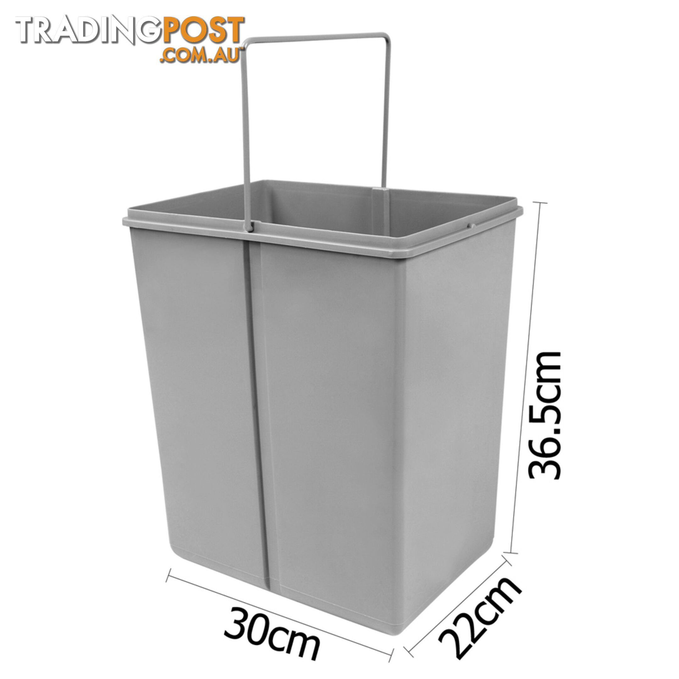 Double Duel Slide Garbage Twin Pull Out Rubbish Bin Waste Basket 2 x 20L