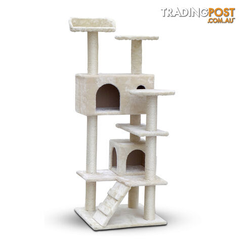 Cat Scratching Post  Tree House Condo 134cm Beige