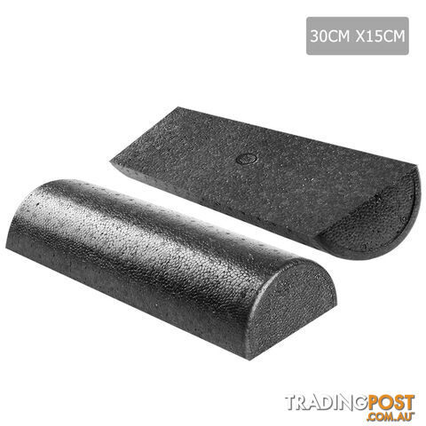 Yoga Gym Pilates EPP Stick Foam Roller Black 30 x 15cm