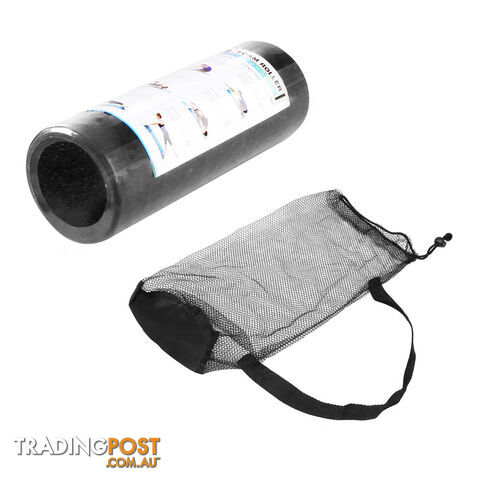 Yoga Gym Pilates EPP Stick Foam Roller Black 30 x 15cm