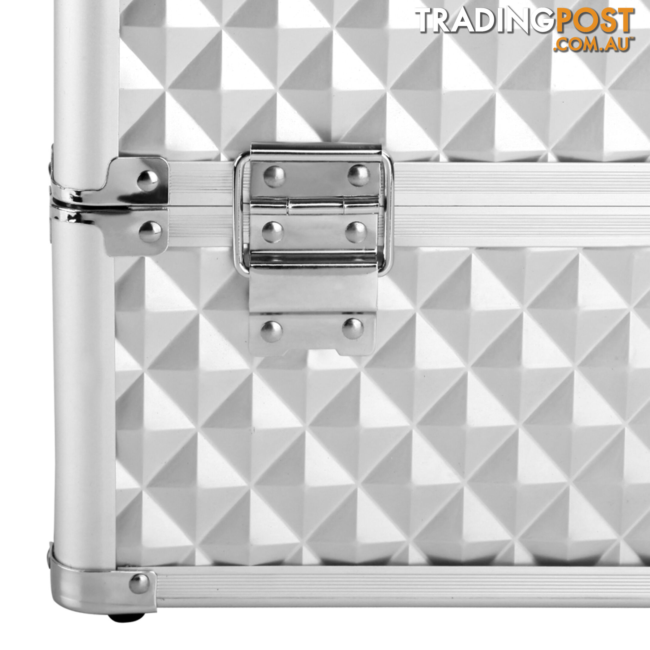 Diamond Silver Professional Beauty Makeup Cosmetic Case Portable Carry Box