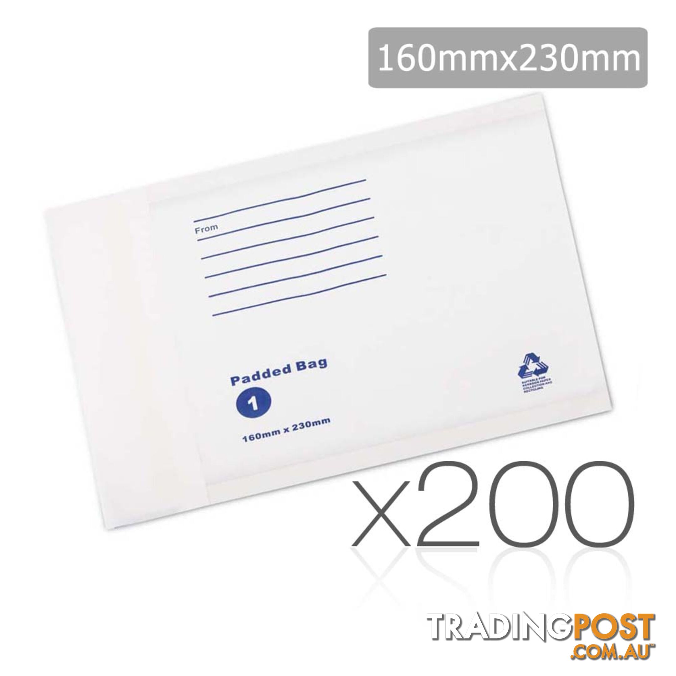 Bubble Padded Mail Envelopes 200pcs 160mm x 230mm