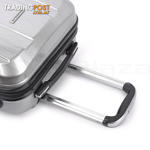 2PCS Travel Luggage Set Hard Shell Super Lightweight Suitcase Carry On Silver