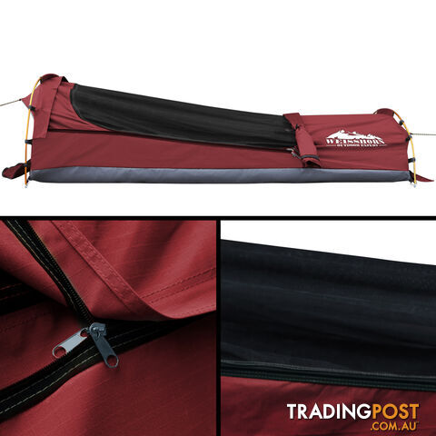 Single Biker Swag Camping Canvas Swags Tent Biking Free Carry Bag Red - photo 4 of 9