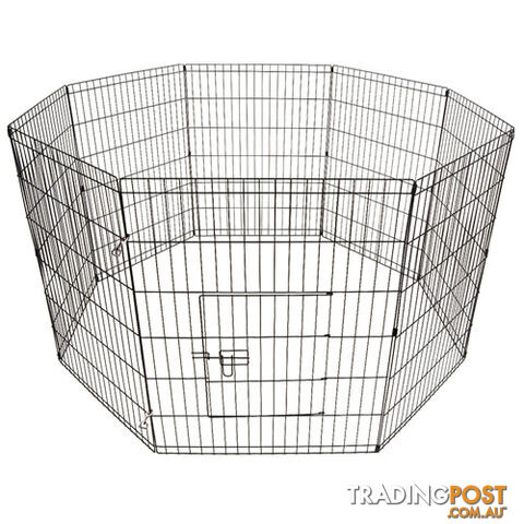 8 Panels Pet Playpen 24&#34; Foldable Dog Exercise Cage Portable Puppy Rabbit Fence
