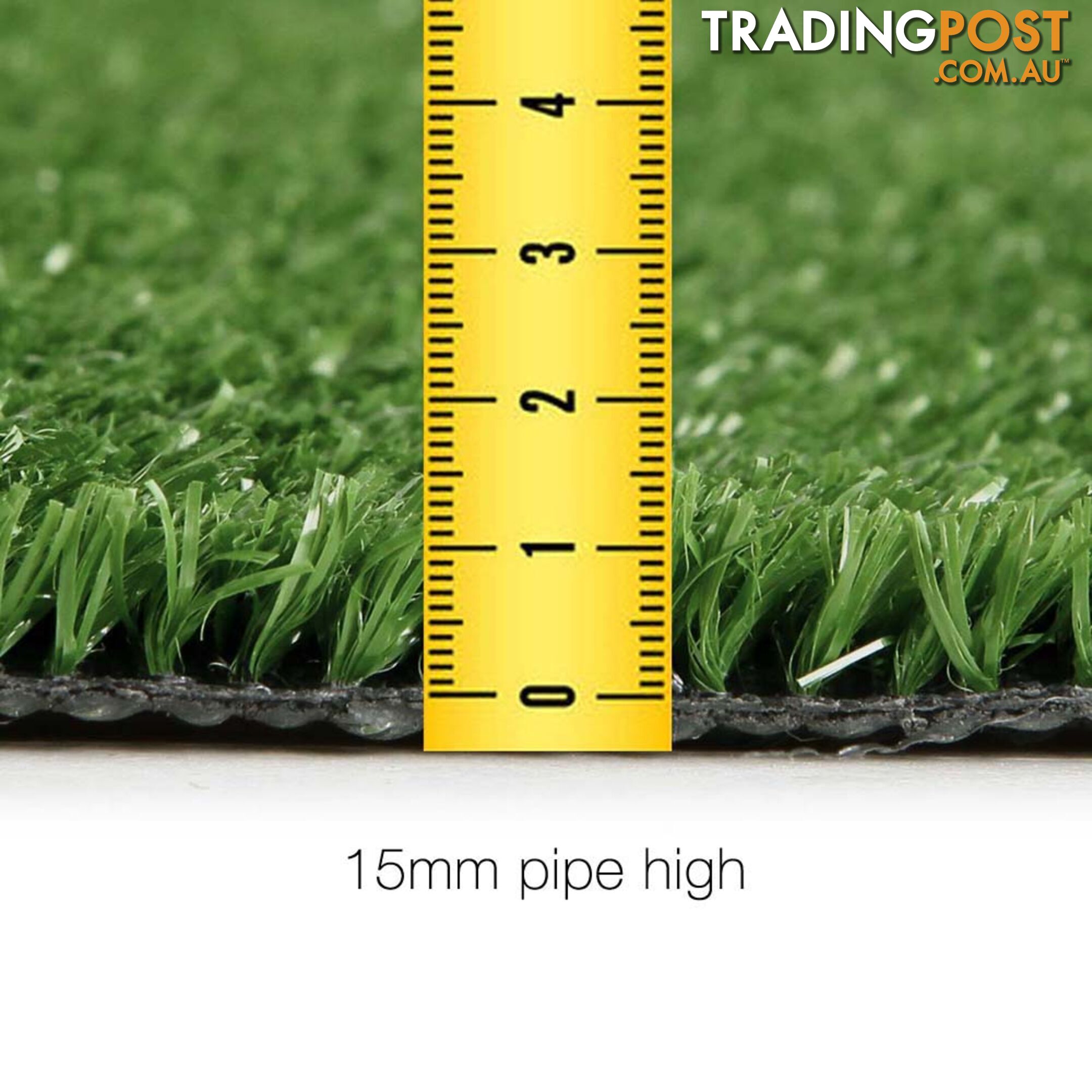 Artificial Grass 10 SQM Polypropylene Lawn Flooring 15mm Olive