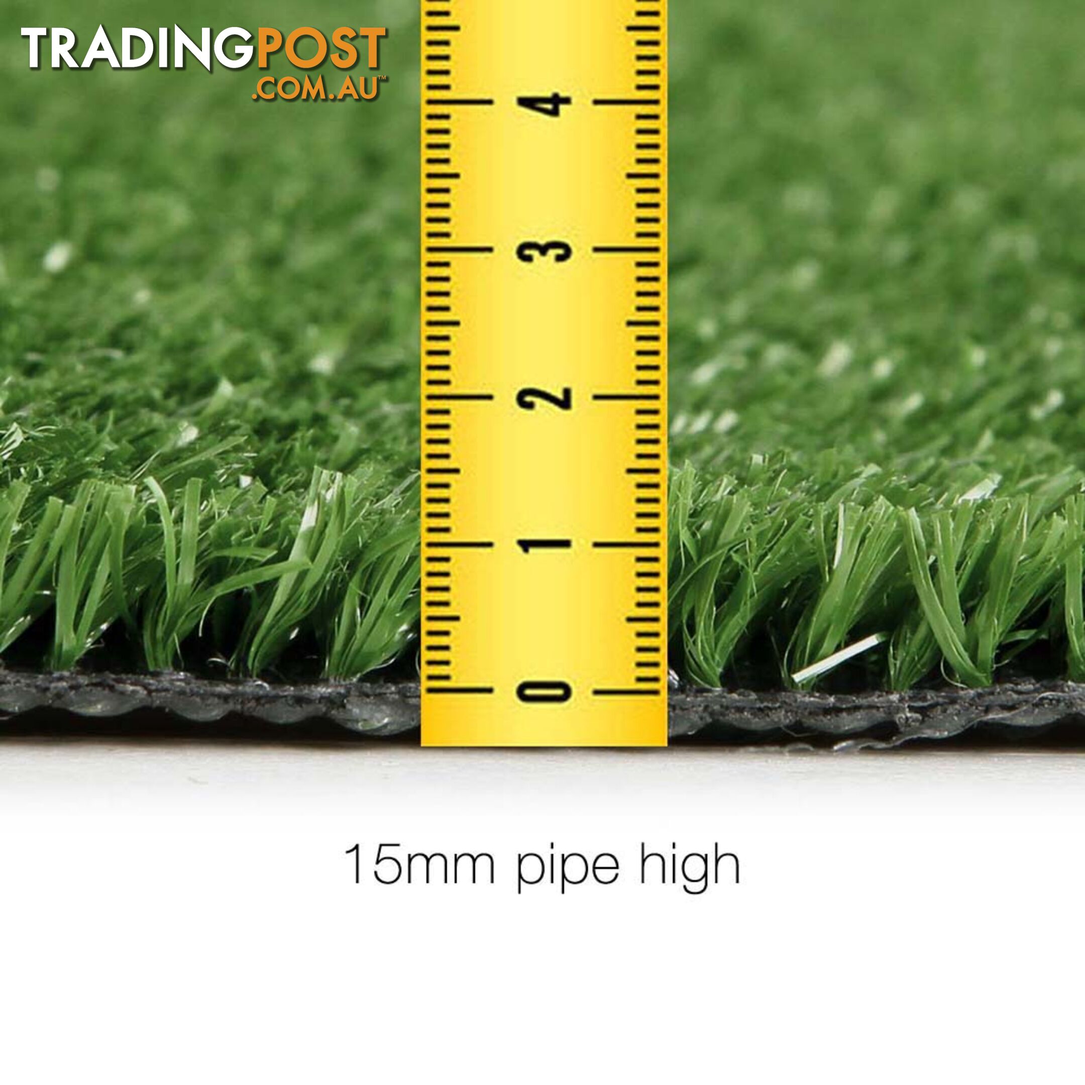 Artificial Grass 10 SQM Polypropylene Lawn Flooring 15mm Olive