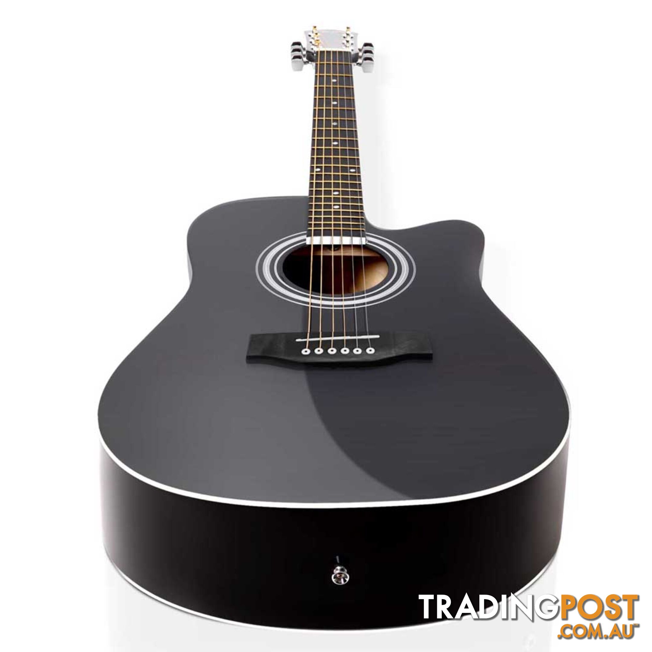 41in Steel-Stringed Acoustic Guitar Black