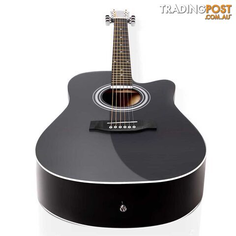 41in Steel-Stringed Acoustic Guitar Black