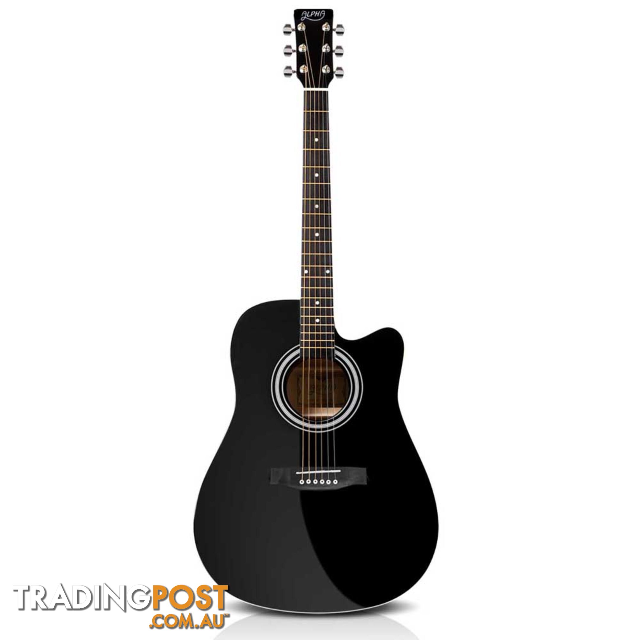 41in Steel-Stringed Acoustic Guitar Black